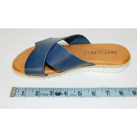 BERTUCHI BLUE LEATHER SANDALS, WOMAN'S SIZE 36, APPROX SIZE 5.5 - Picture 7 of 8